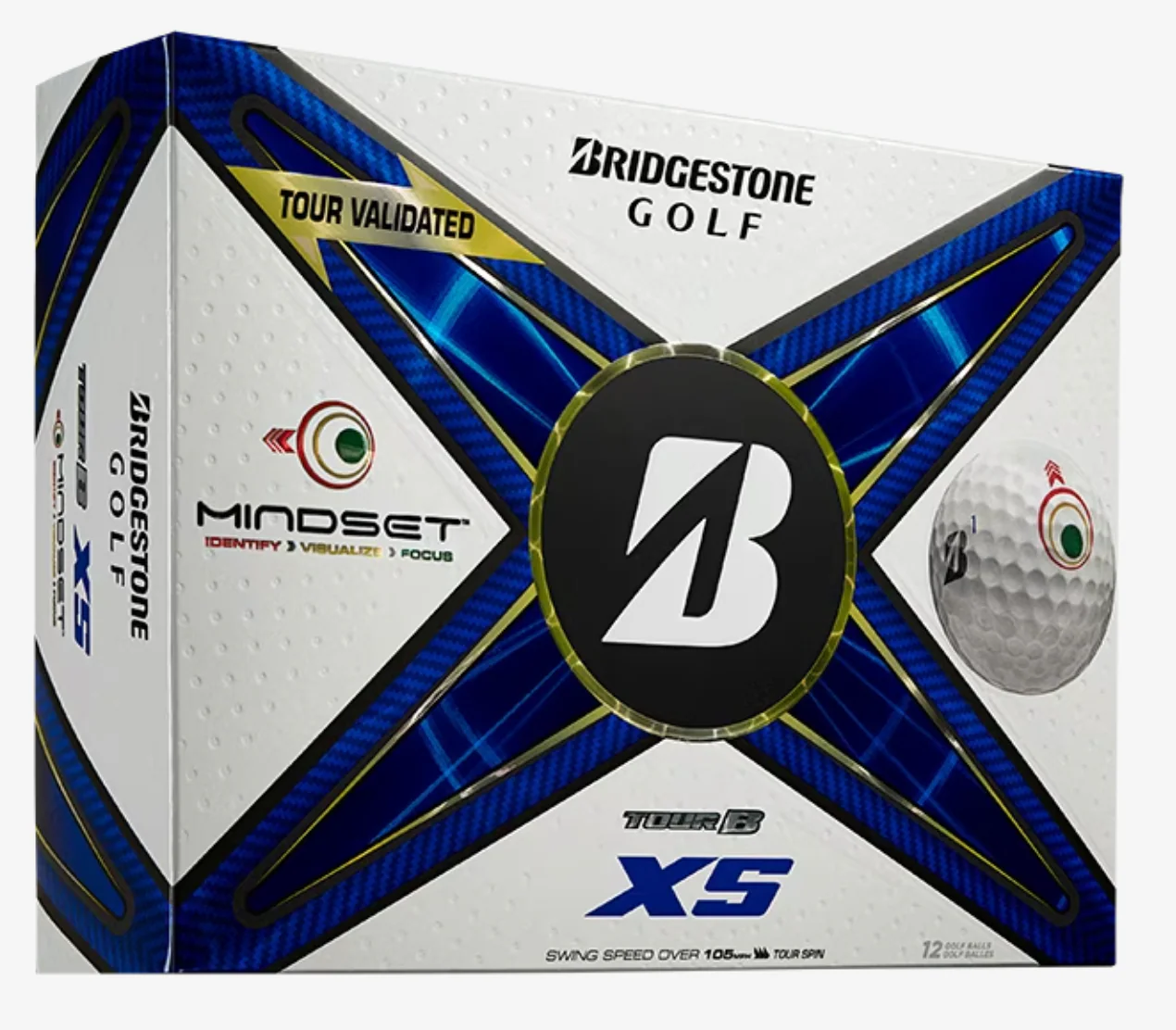 BRIDGESTONE 2024 TOUR B XS Mindset 12 Pack Golf Balls