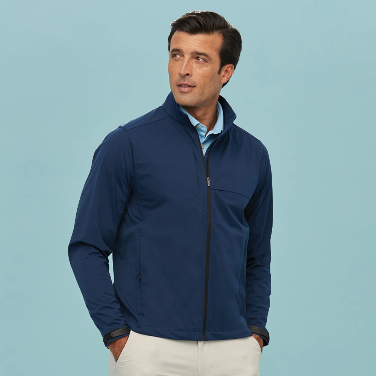 Greg Norman Weatherknit Long Sleeve Full Zip Waterproof Jacket - Image 2