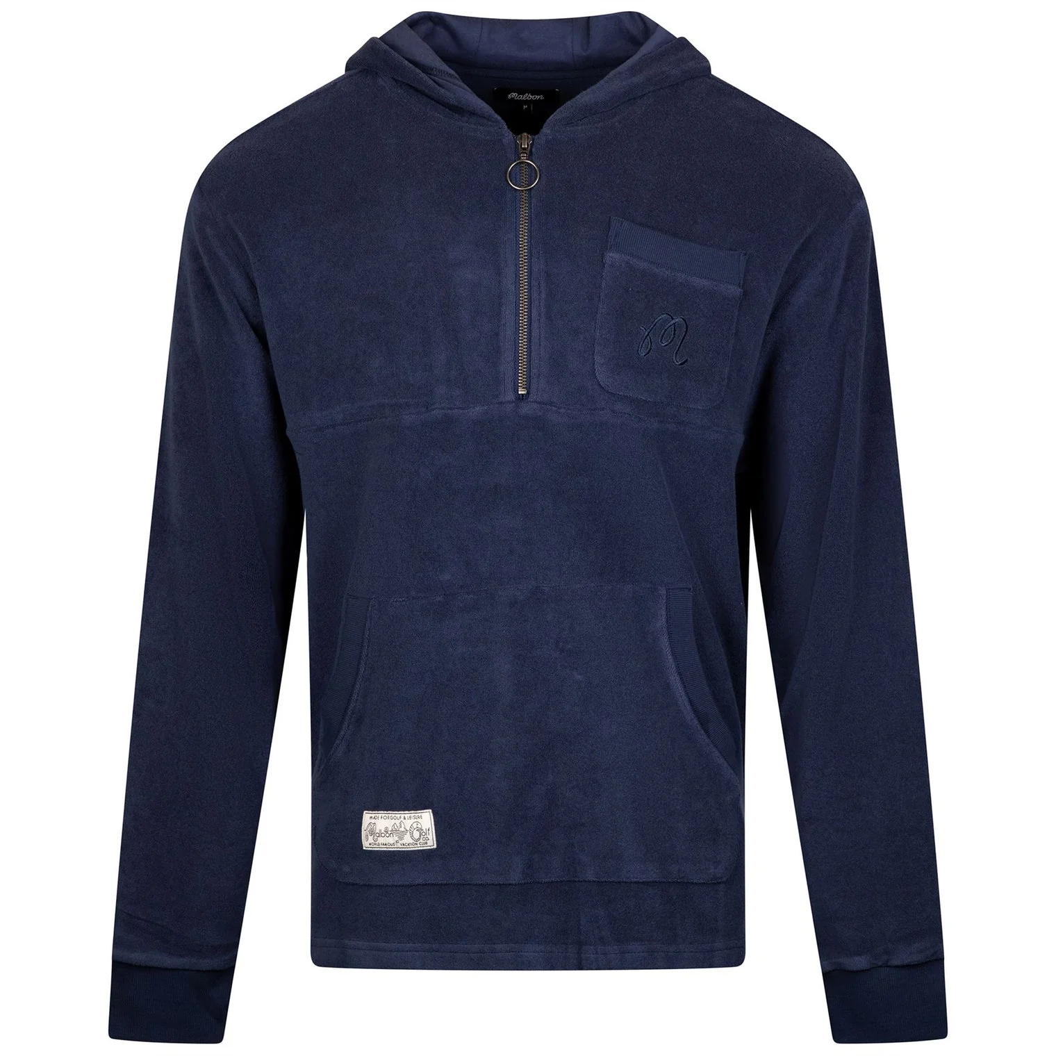 Malbon Castello French Terry Quarter Zip Hoodie