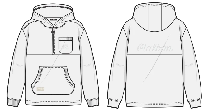 Malbon Castello French Terry Quarter Zip Hoodie - Image 7