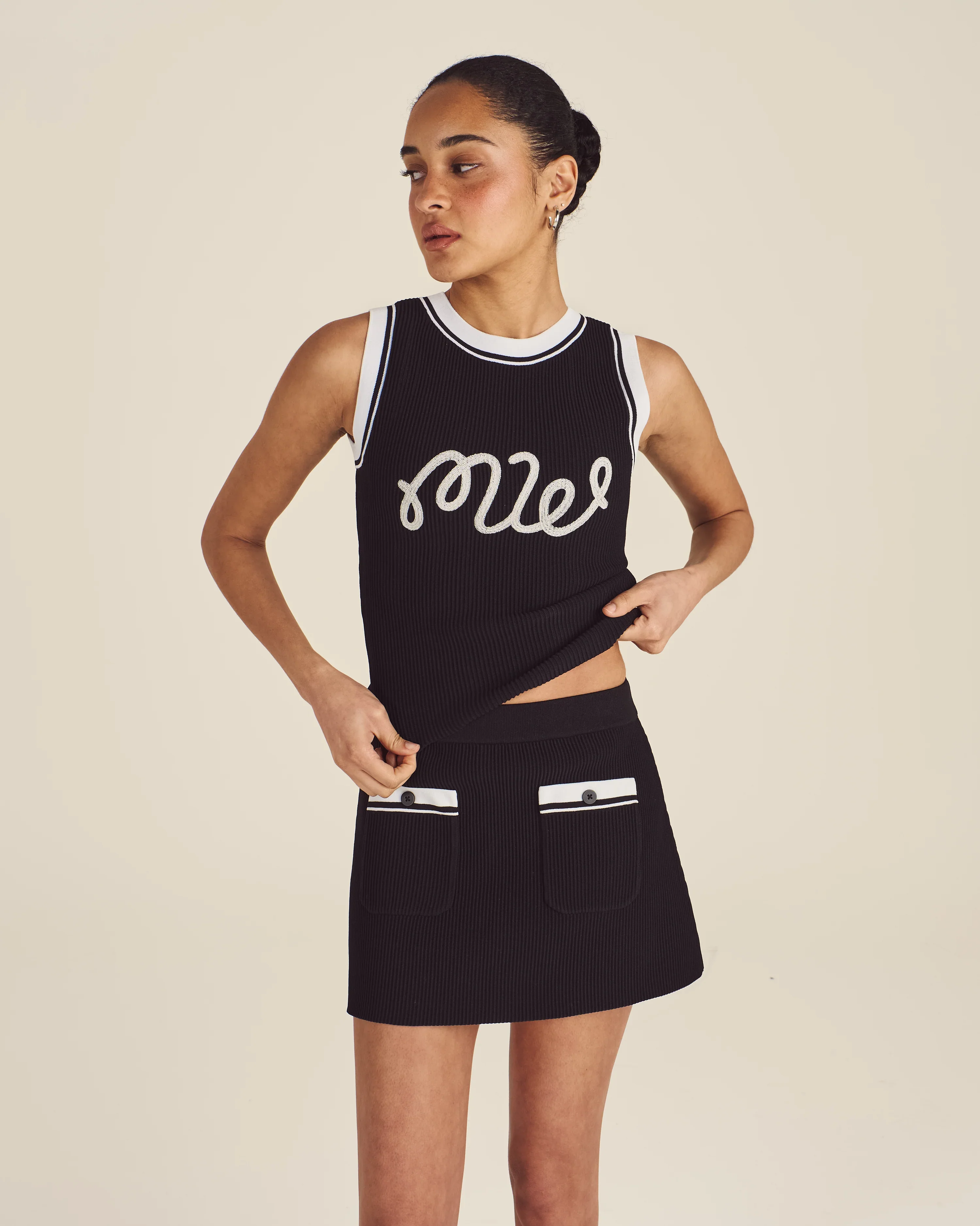 Malbon Luna Rib Knit Skirt - Image 4