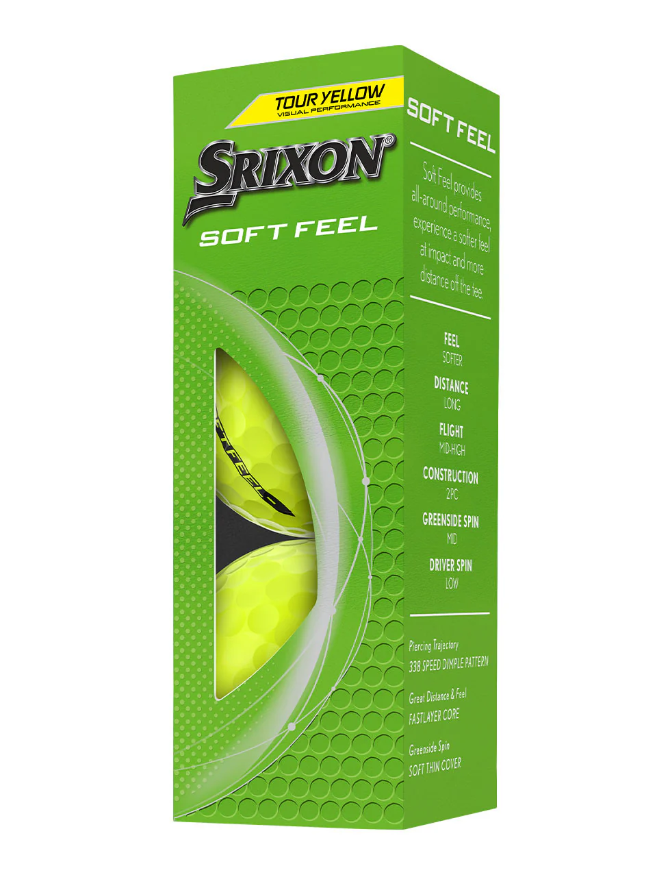 Srixon Soft Feel Golf Balls Yellow (1 Dozen) (2025) - Image 3