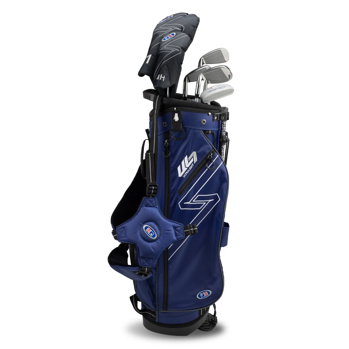 US Kids Golf Ultralight 7-54 7 Club Stand Set RH, Navy/ Navy