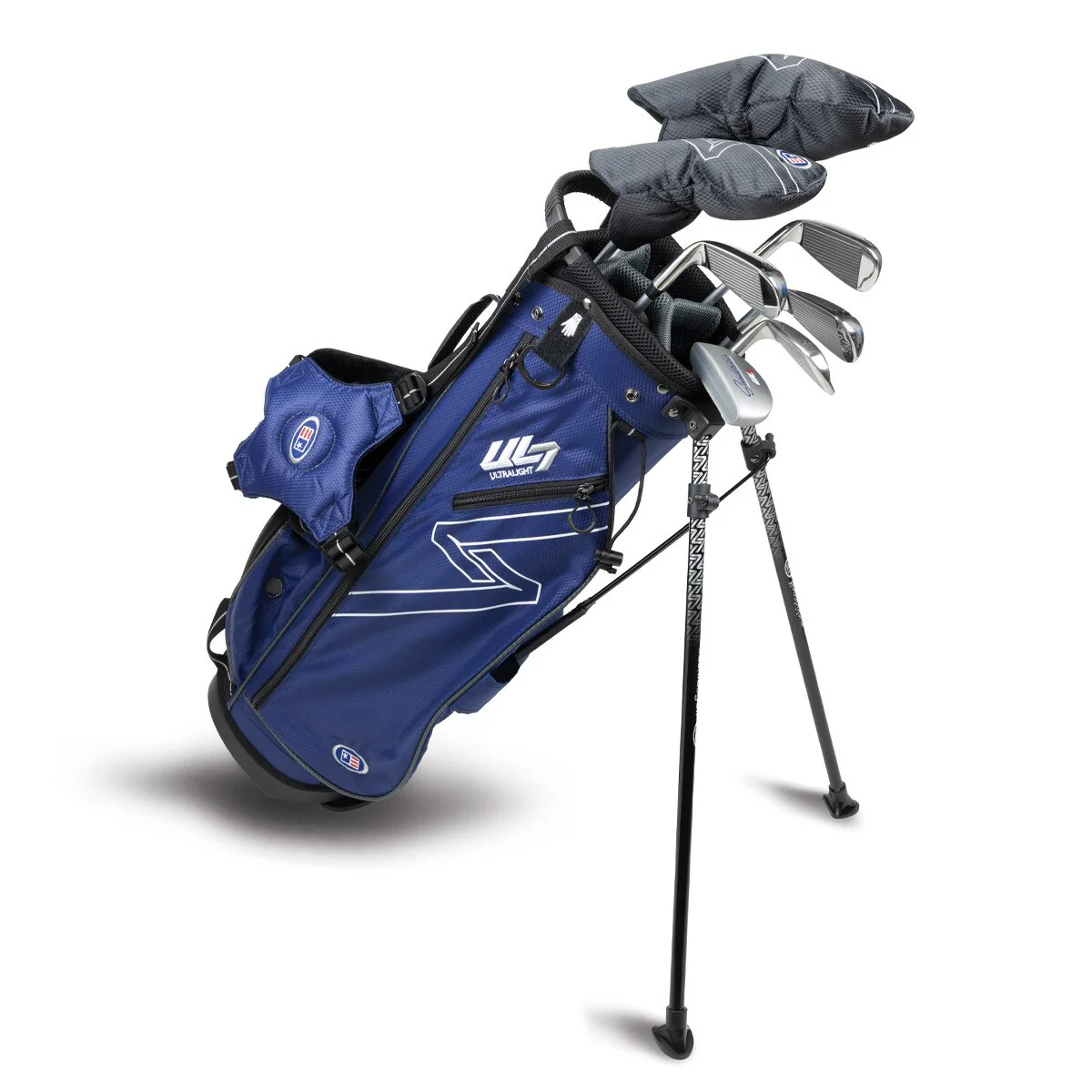 US Kids Golf Ultralight 7-54 7 Club Stand Set RH, Navy/ Navy - Image 2